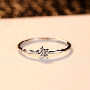 Rose Gold Zircon Ring Woman Magical Beautiful Accessories