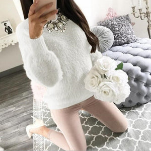 2019 Women Plush Sweaters and Pullovers Autumn Winter
