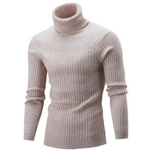 Winter 2019 Turtleneck Sweater Men Vintage Tricot Pull