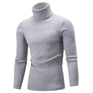 Winter 2019 Turtleneck Sweater Men Vintage Tricot Pull