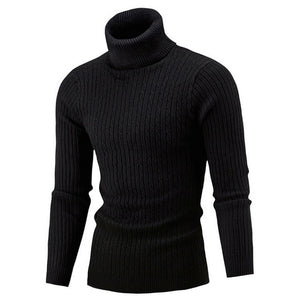 Winter 2019 Turtleneck Sweater Men Vintage Tricot Pull