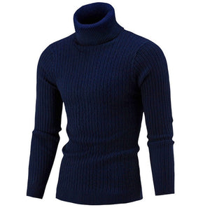 Winter 2019 Turtleneck Sweater Men Vintage Tricot Pull