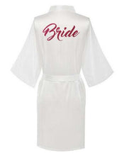 Charger l&#39;image dans la galerie, Women Satin Silk robes Gown Wedding Bride robe