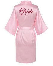 Charger l&#39;image dans la galerie, Women Satin Silk robes Gown Wedding Bride robe