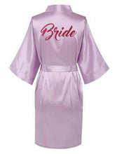Charger l&#39;image dans la galerie, Women Satin Silk robes Gown Wedding Bride robe