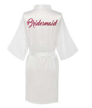 Charger l&#39;image dans la galerie, Women Satin Silk robes Gown Wedding Bride robe
