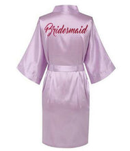 Charger l&#39;image dans la galerie, Women Satin Silk robes Gown Wedding Bride robe