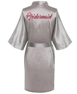Women Satin Silk robes Gown Wedding Bride robe