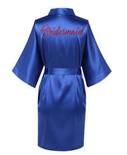 Charger l&#39;image dans la galerie, Women Satin Silk robes Gown Wedding Bride robe