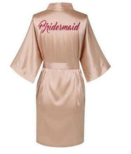 Charger l&#39;image dans la galerie, Women Satin Silk robes Gown Wedding Bride robe