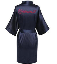 Charger l&#39;image dans la galerie, Women Satin Silk robes Gown Wedding Bride robe