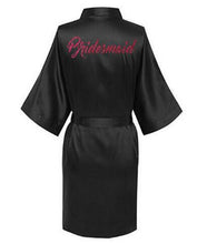 Charger l&#39;image dans la galerie, Women Satin Silk robes Gown Wedding Bride robe