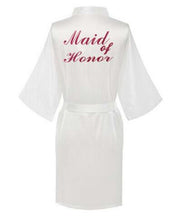 Charger l&#39;image dans la galerie, Women Satin Silk robes Gown Wedding Bride robe