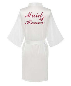 Women Satin Silk robes Gown Wedding Bride robe