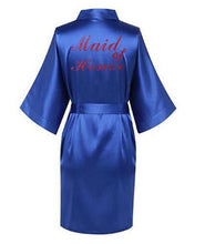 Charger l&#39;image dans la galerie, Women Satin Silk robes Gown Wedding Bride robe