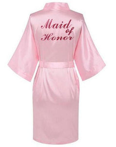 Women Satin Silk robes Gown Wedding Bride robe