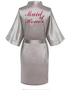 Women Satin Silk robes Gown Wedding Bride robe