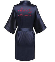 Charger l&#39;image dans la galerie, Women Satin Silk robes Gown Wedding Bride robe