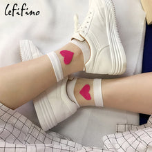 Charger l&#39;image dans la galerie, Summer Cute Love Transparent Women Socks Comfortable Sexy Heart