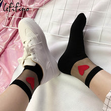 Charger l&#39;image dans la galerie, Summer Cute Love Transparent Women Socks Comfortable Sexy Heart