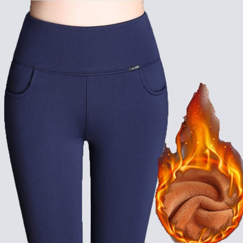 WKOUD Winter Leggings Women Plus Size High Wais