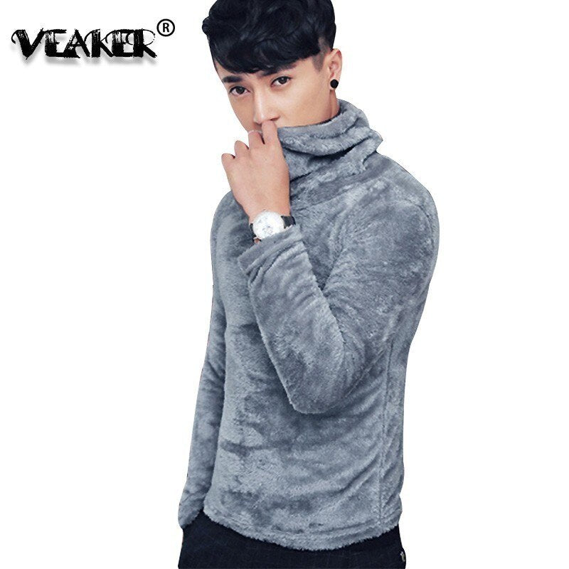 Winter Men Velvet Fleece Sweater Pullover