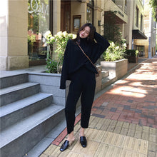 Charger l&#39;image dans la galerie, CBAFU autumn spring knitted tracksuit turtleneck sweatshirts