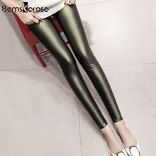 Charger l&#39;image dans la galerie, PU Faux Leather Leggings 2019 Women Fleece Pencil