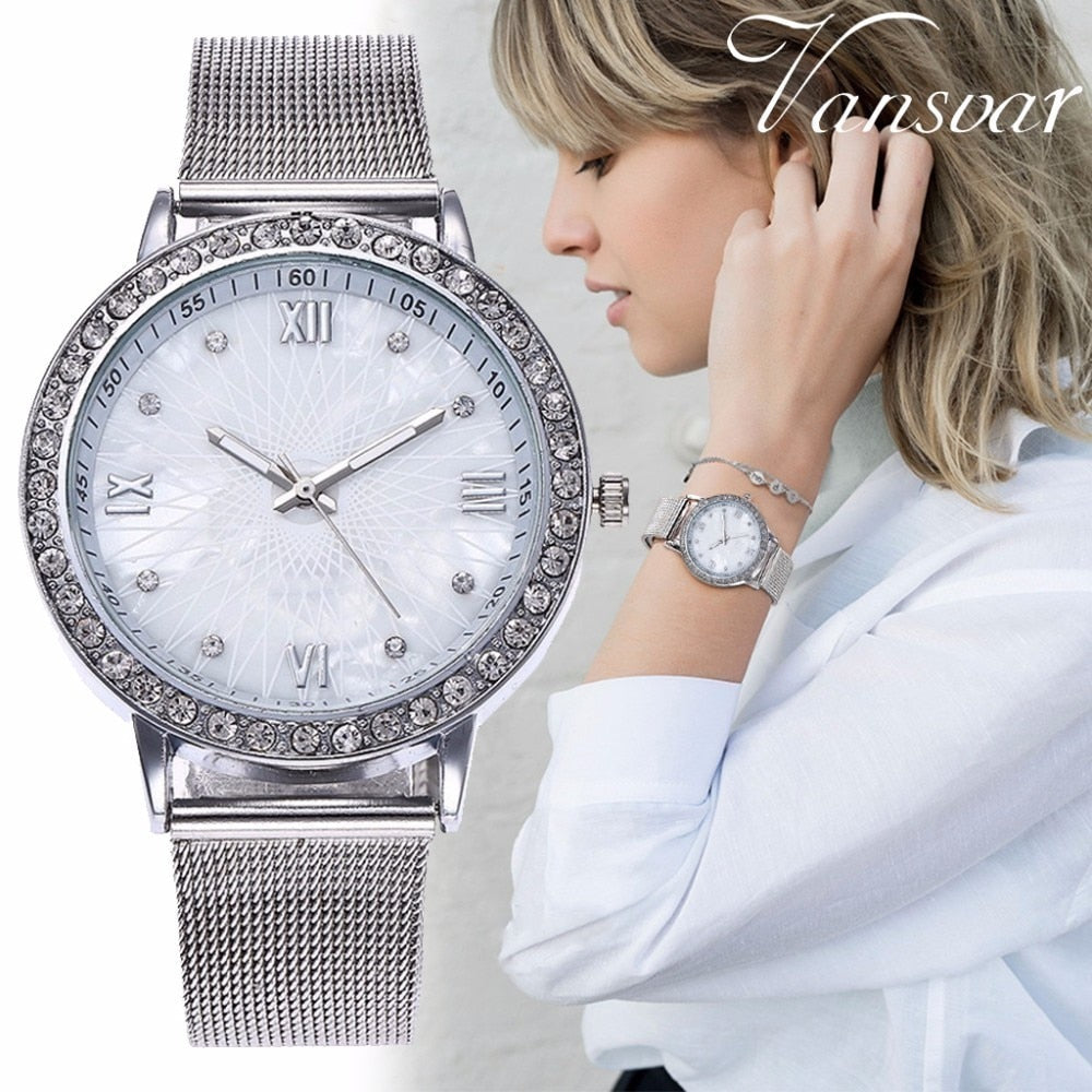 Drop Shipping Fashion Women Rhinestone Watches