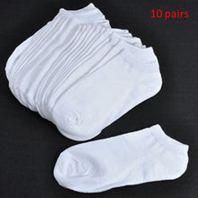 Charger l&#39;image dans la galerie, 10 Pairs Women Socks Breathable Sports socks Solid Color Boat