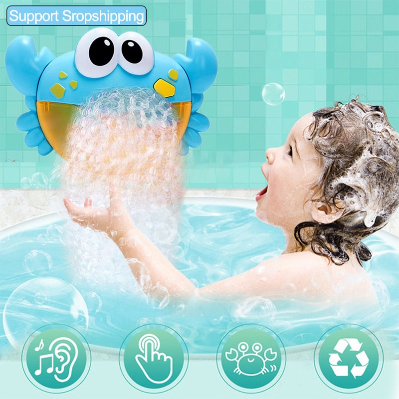 Bubble Machine Crabs Music Light Electric Bubble Maker Baby Kids
