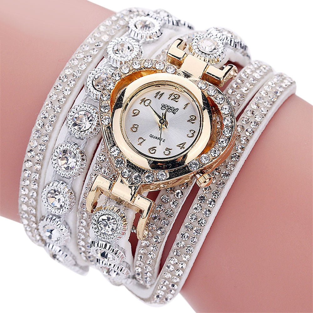 Women Vintage Rhinestone Crystal Bracelet Dial hot sale